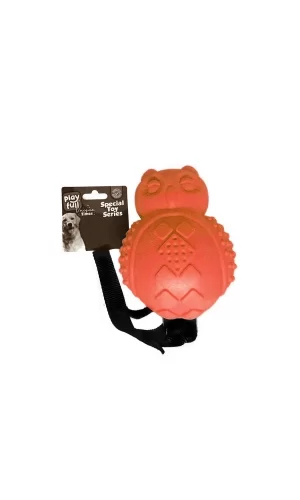 Playfull Sesli Lüx Baykuş Köpek Eğitim Oyuncağı 30x10 Cm Turuncu
