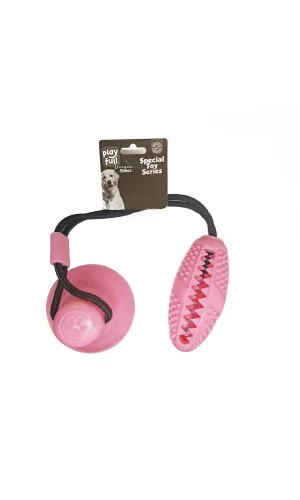 Playfull Yapışkanlı Ödül Hazneli Köpek Oyuncağı 5x12x56 Cm Pembe