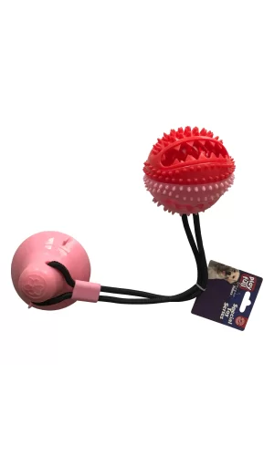 Playfull Yapışkanlı Ödül Hazneli Köpek Oyuncağı 7x9x54 Cm Pembe