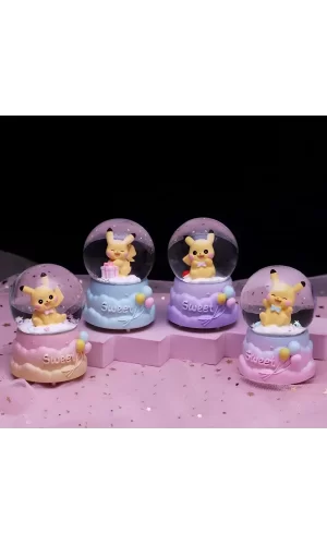 Pokemon Işıklı Kar Küresi 9 Cm Alk3399