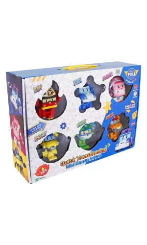 Polı Zr-915 Robocar Poli Quick Transforming Mini Rescue Deluxe Set