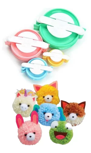 Ponpon Makinası 4lü Set Ponponmatik 4 Farklı Boy