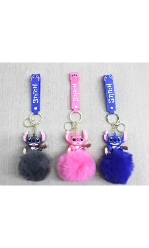 Ponponlu Stitch Anahtarlık Alk4245