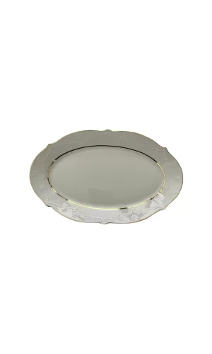 Porland Altın Yaldız Kayık Tabak 1 Adet 30cm