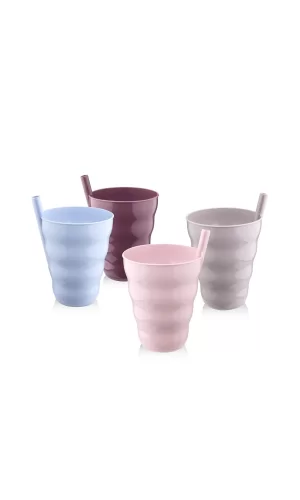 Poşetli Pipetli 3lü Bardak Ur 3181