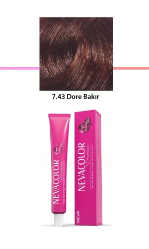 Premium 7.43 Dore Bakır - Kalıcı Krem Saç Boyası 50 g Tüp