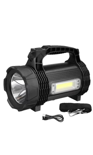 Ps-889 Su Geçirmez Yüksek Güçlü Osram Led 30w Şarj Edilebilir Powerbank Özellikli Profesyonel El Feneri