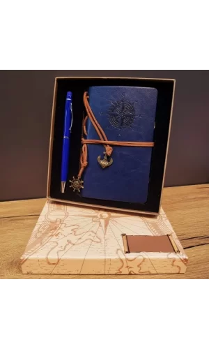 Pusula Defter Ve Tükenmez Kalem Set