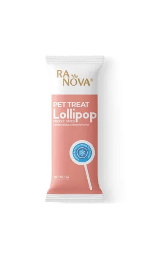 Ranova Kızılcık Aromalı Dondurularak Kurutulmuş Kedi Ödülü Lolipop 1.4 Gr