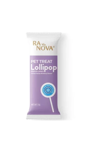 Ranova Yaban Mersini Aromalı Dondurularak Kurutulmuş Kedi Ödülü Lolipop 1.4 Gr