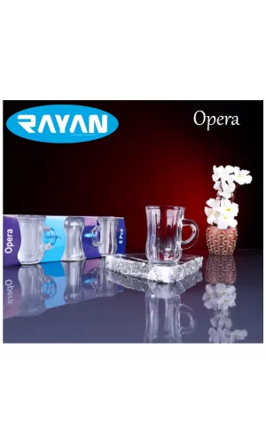Rayan Opera 6lı Kulplu Çay Bardağı