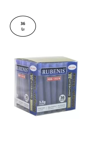 RBM-1002/M Tahta Kalemi Kartuşu Mavi - 36 Adetlik Kutu