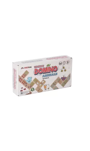 Rd5648 Ahşap Domino Animals -redka