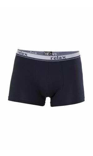 Relax Pamuklu Esnek Erkek Boxer Lacivert - 1268A