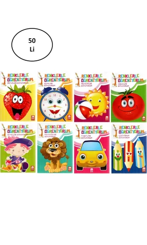 Renklerle Öğreniyorum Boyama İnce 50li