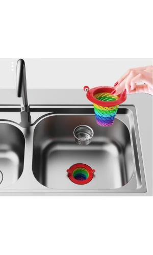 Renkli 6 Kademeli Lavabo Süzgeci