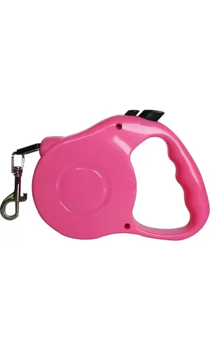 Royalist Otomatik  Köpek Gezdirme Tasması XS 3 Metre 12 kg Pembe