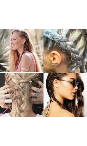 Saç Piercingi - Saç Yüzüğü - Silver