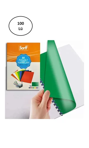 Sarf A4 Pvc Cilt Kapağı Opak Fıstık Yeşili 100lü Paket