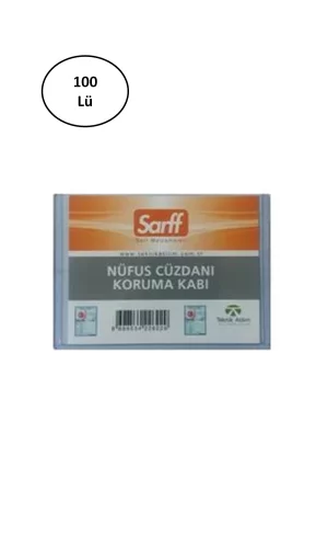 Sarff Nüfus Cüzdanı Kabı Pvc Lüx A-032H 100lü