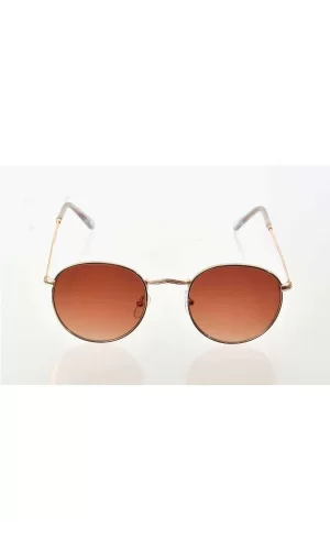 Sarı Metal Çerçeve Güneş Gözlüğü - Moda Gözlük