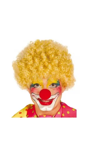 Sarı Renk Kıvırcık Afro Palyaço Seti