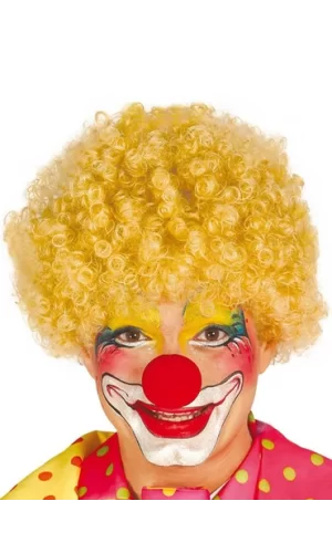 Sarı Renk Kıvırcık Afro Palyaço Seti