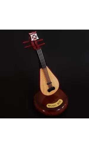 Saz Tasarımlı Dekoratif Müzik Kutusu