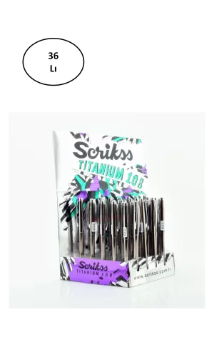 Scrikss 108 Tükenmez Kalem Titanium 36lı