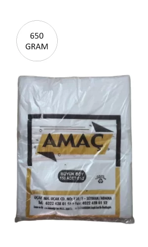 Şeffaf Hışır Atlet Poşet Büyük Boy 29x52 Cm 650 Gr (1 Paket-Takriben 150 Adet)