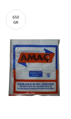 Şeffaf Hışır Atlet Poşet Küçük Boy 25x42 Cm 650 Gr (1 Paket-Takriben 300 Adet)