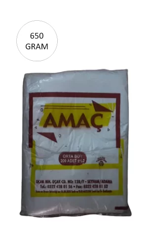 Şeffaf Hışır Atlet Poşet Orta Boy 27x47 Cm 650 Gr (1 Paket-Takriben 200 Adet)