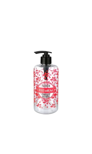 Şeffaf Sıvı Sabunluk Yuvarlak Plastik Pompalı 500 Ml