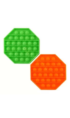 Sekizgen Tek Renk Pop Push İt Anti Stres Baloncukları Bubble Fidget