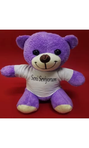 Seni Seviyorum Tişörtlü Peluş Ayı