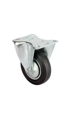 Servis Tekeri - Tablalı Siyah Sabit - Çap 100 Mm