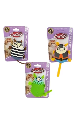 Sevimli Kumaş Fare Kedi Oyuncağı 17 cm Çeşitli Renklerde