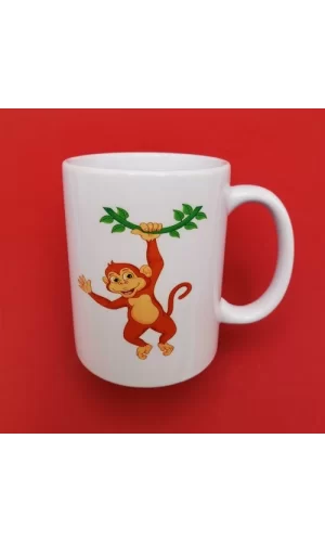 Sevimli Maymun Baskılı Kupa Bardak