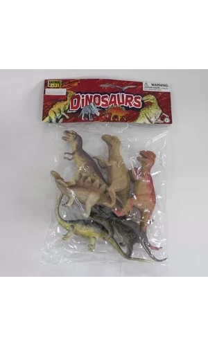Sh-9001-vardem Poşetli 6pcs 8 İnch  Çiftlik Hayvan Ve Dinozor Set