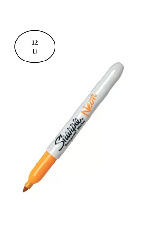 Sharpie Markör Permanent Neon Fosforlu Turuncu 12li