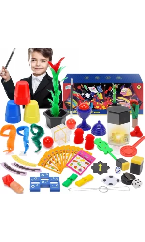 Sihirbazlık Seti - İllüzyon Oyunları Full Set -kupa-çoğalan Zar-baston-tombala-çiçek-5 Parça