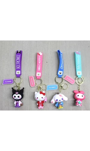 Silikon Kuromi, Hello Kitty, My Melody Anahtarlık
