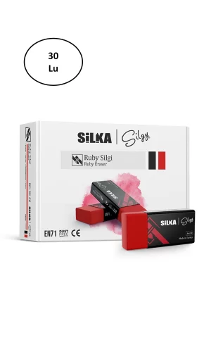 Silka Art.59 Ruby Kırmızı Sınav Silgisi 30lu