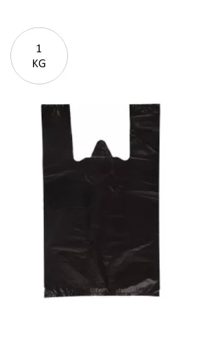 Siyah Atlet Poşet Büyük Boy 32x57 cm Takriben 72 Adet 1 Kg