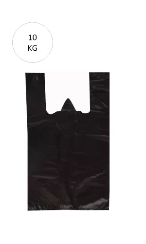 Siyah Atlet Poşet Küçük Boy 25x45 cm Takriben 1.110 Adet 10 Kg