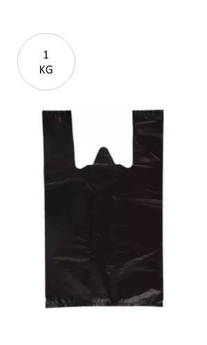 Siyah Atlet Poşet Mini Boy 20x34 cm Takriben 235 Adet 1 Kg