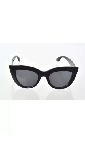 Siyah Çerçeve Cat Eye Kadın Güneş Gözlüğü - Moda Gözlük