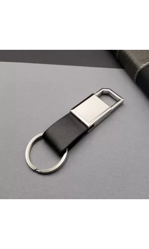 Siyah Gümüş Metal Anahtarlık