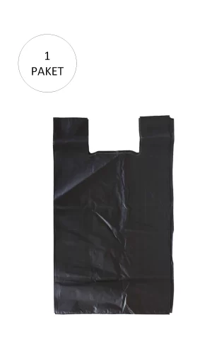 Siyah Hışır Atlet Poşet Mini Boy 22x31 cm 1 Paket Takriben 500 Adet