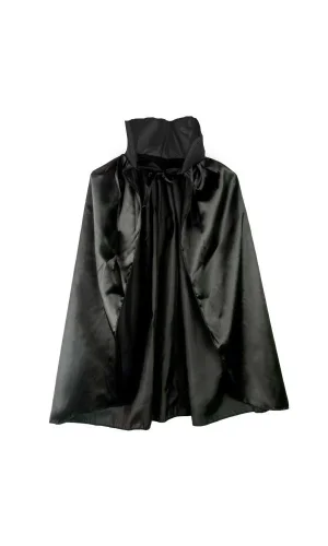 Siyah Renk Yakalı Halloween Pelerini 90 cm